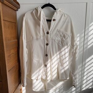 Off-white Button-Up Hoodie